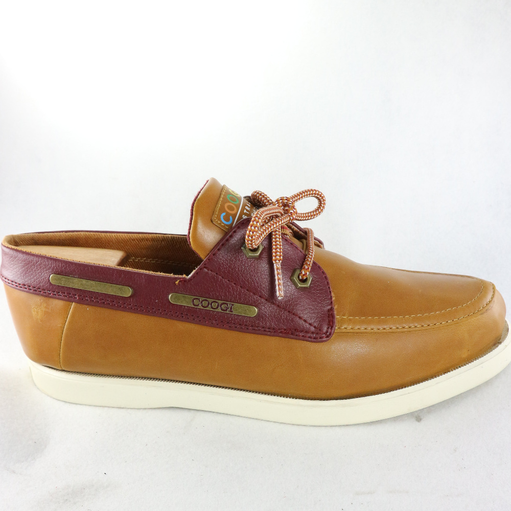 Vintage COOGI 2-Tone Leather 2-eye Boat Shoes - Picture 3 of 8